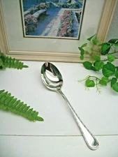 Towle William Adams   RALEIGH   Silverplate Solid Serving Spoon   1980