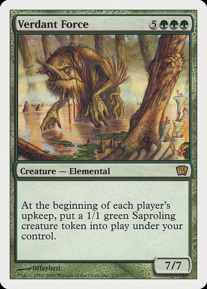 Magic the Gathering VERDANT FORCE #278/350 9th Edition Green Rare 2005 NM