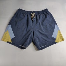 Fair Harbor Bayberry Men's 7" Swim Trunk Navy MC Lined Blue Yellow Sz XL