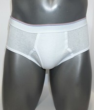 NEW MEN'S 3 PACK WHITE COTTON BRIEFS LARGE