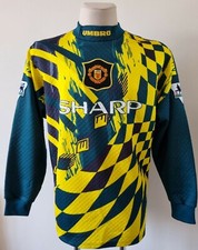 Manchester United 1995-1997 Goalkeeper football Umbro Jersey #1 Peter Schmeichel