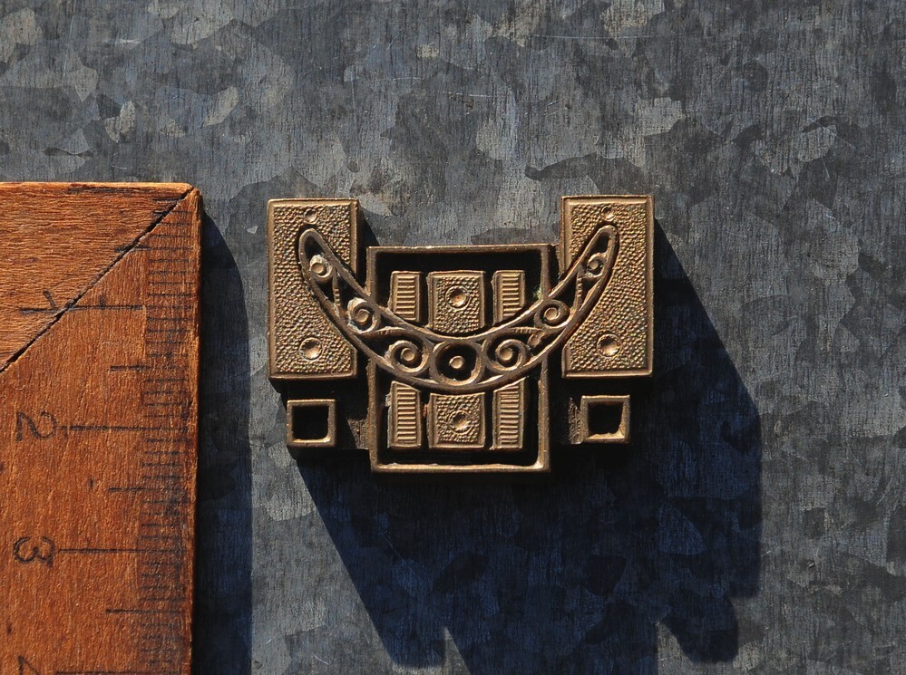 brass ornament bookbinding gilding embossing Art Nouveau Deco hot foil ...