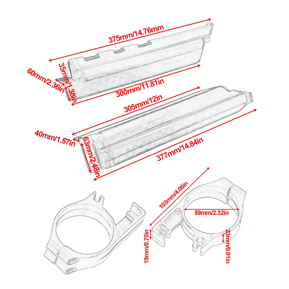 Protectores de horquilla delanteros para Kawasaki KDX250 KDX200 KLX650 KLX250R KLX300R Foto 2 de 4