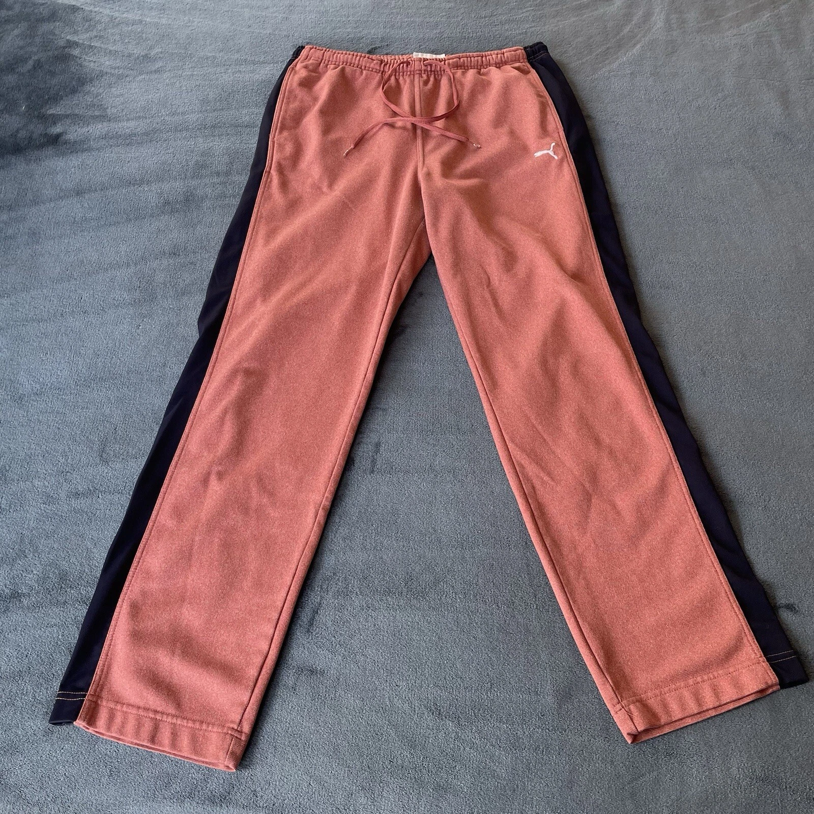 Puma Felpa Joggers Donna Coulisse Rosa con Righe Blu Pantaloni Grandi