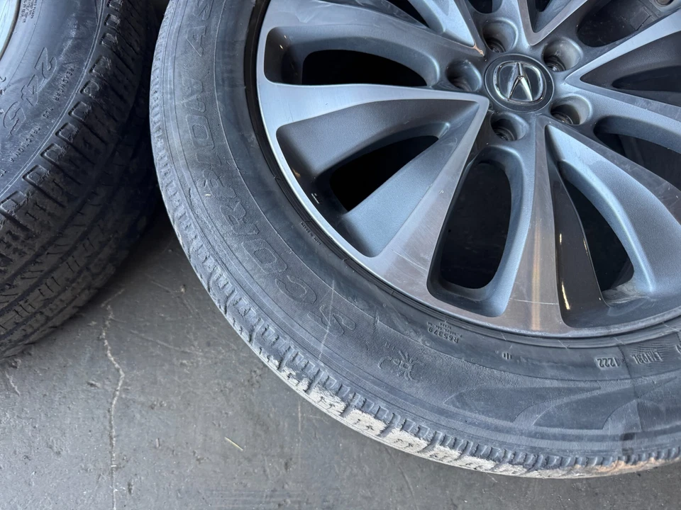 ACURA MDX 14-16 ALL SET OF 4 WHEEL RIM 19" 19X8 W/ TIRE 245/55 R19 107H OEM 59K - Image 2 of 4