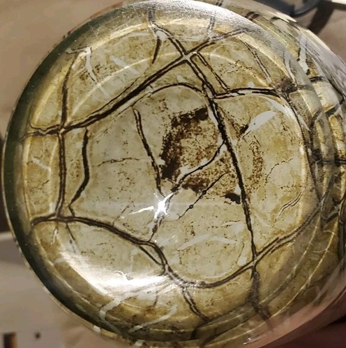 Taschentuch Vase Jozefina Krosno Kunstglas braun 9" marmoriert Pflaume lila Oberfläche - Bild 8 von 8