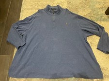 Men's Polo Ralph Lauren Pull Over 1/4 Zip Sweater Estate Rib Blue 4XB Blue