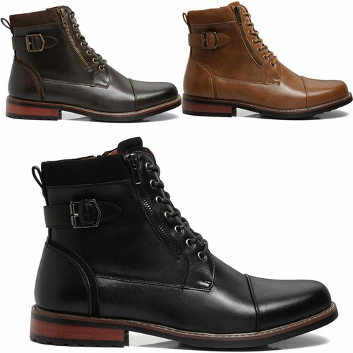 Mens Ankle Boots Fashion Lace Up 