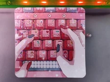 Lofi Aesthetic Keyboard Kawaii Retro Nostalgia Sticker Holographic Water Proof