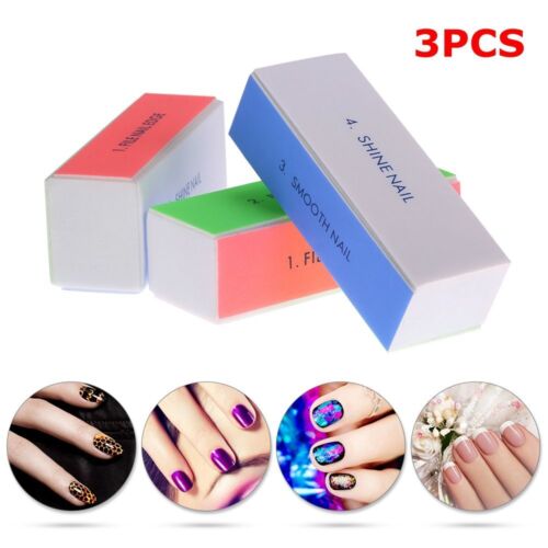 Block 4 Sides Nail Buffer File Dead Skin Remover Polishing Manicure Tool - Photo 1/8