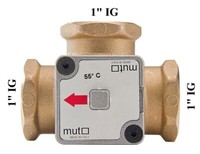 "RüCklaufanhebung Ladeventil Ladeventileinheit 3-Wegeventil Mut 55°C 1\" Ig"