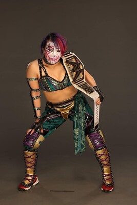 Asuka 12x18 Photo Poster NXT WWE Wrestling Champion W/belt NJPW