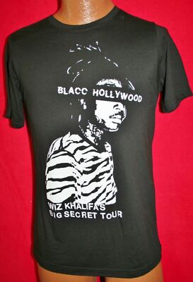 WIZ KHALIFA Blacc Hollywood Big Secret Concert Tour T-SHIRT S Rap Hip Hop