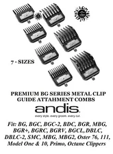 ANDIS BG PREMIUM METAL CLIP Detachable Blade GUIDE COMB*Fit DBLC,MBG,BGR+Clipper