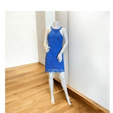 Lulus Love Poem Blue Lace Mini Dress Small