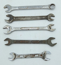 Lot of 5 Wrenches Some Vintage, Various Brands, Sizes, Toyota, Powr-Kraft