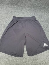 Adidas Shorts Youth XL Black Climalite Athletic Gym Elastic Waist Drawstring