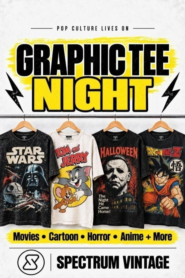 🎬 POP CULTURE TEE NIGHT | Horror, Anime, Movies, Cartoons + More