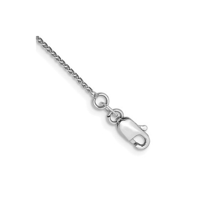 14K Weißgold Spiga (Weizen) Kette Armband, 1,05 mm