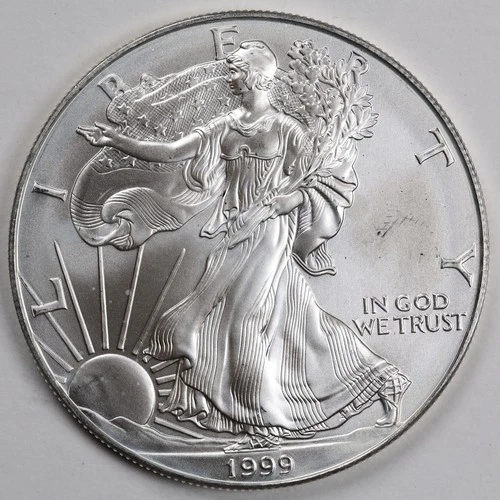 1999 American Silver Eagle (BU) - AUTHENTIC - In a Capsule to Protect It!
