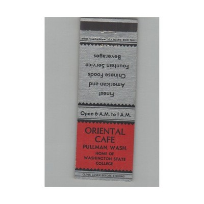 Matchbook Cover Oriental Cafe Pullman WA Washington State College