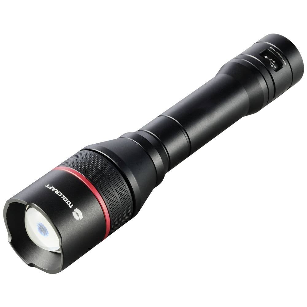 Lampe portative réglable baladeuse USB et éclairage de secours stroboscope noir et gris