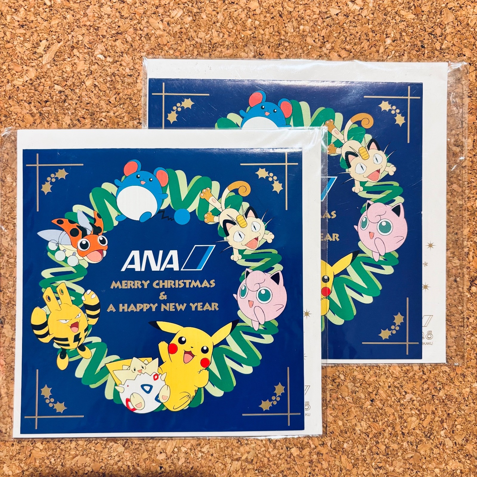 Vintage Japan Set Sealed Card Exclusive Pokemon Authentic ANA Christmas Flying 2 - vintagewatches.pk
