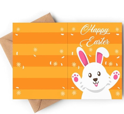 Happy Easter Greeting Card with with envelope & Sticker