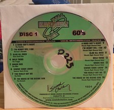 SC1031 60'S DISC 1         RARE SOUND CHOICE KARAOKE CDG  LOT TENN