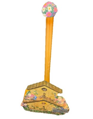 Decorative Resin Home Tweet Home Birdhouse Paper Towel Holder Floral Two Story