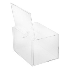 Ballot Box Acrylic Donation Box Transparent Clear Suggestion Box for Fundraising