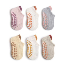 6 Pairs Baby Boys Girls Cotton Non-Slip Floor Socks Summer for Toddler Kids Indo