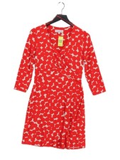 Pepperberry Wrap Midi Dress UK10 in Red