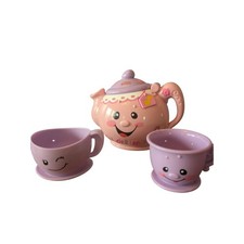 Fisher Price Laugh  Learn Musical Tea Set Pink Teapot 2 Purple Cups N7121 2008