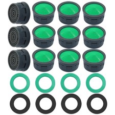 12Pcs Faucet Aerator, 1.5 GPM Flow Restrictor, Green