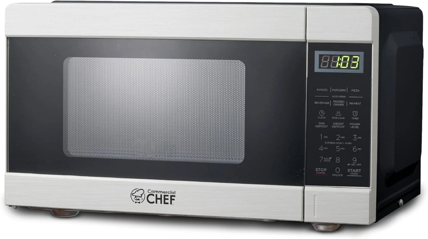 Popcorn Popper Microwave Oven Small Commercial Chef Countertop Stainless .09cuft