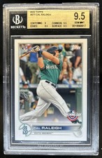 2022 Topps Opening Day Cal Raleigh RC Rookie #124 Mariners BGS 9.5