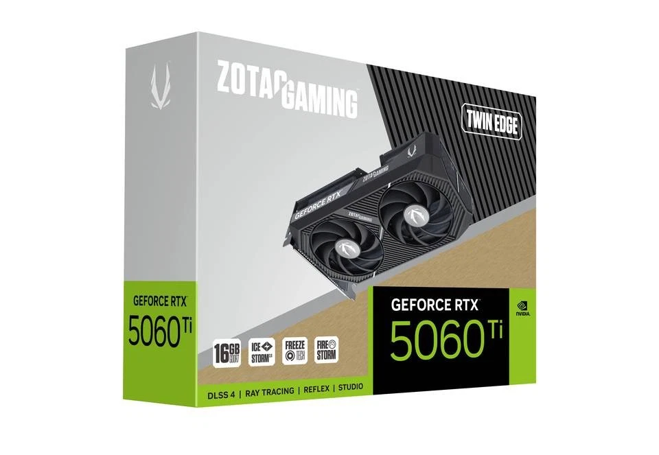 ZOTAC GeForce RTX 5060 Ti Twin Edge 16GB GDDR7 DLSS4 1*HDMI/3*DisplayPort PCi Ex