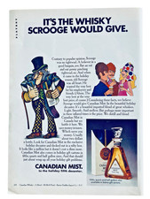 Canadian Mist Christmas Print Ad 1970 It's The Whisky Scrooge Would Give