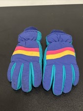 Vintage retro colorful Thinsulate Girls 7-14 Women  s Xs Insulated Gloves Ski
