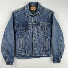 Vintage Levis 70506-0316 Blanket Lined Denim Trucker Jacket Made in USA Mens 34