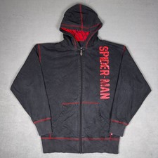 Universal Studios Marvel Spider-Man Full Zip Hoodie Mask Applique Graphic L
