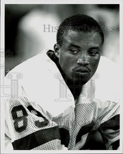 1988 Press Photo Ricky Sanders, Washington Redskins Football Player at Game