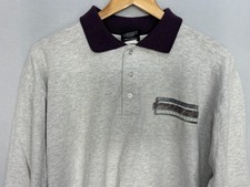 Polo Shirt Mens Gray East Carolina University Long Sleeve Large J&M Sportswear