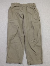 Old Navy Pants Women Green High Rise Crop Pull-On Elastic Waist Size M Cotton