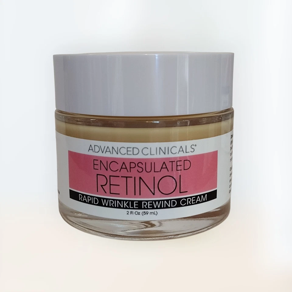 Advanced Clinicals Anti-Age RETINOL WRINKLE REWIND CREAM 2 fl oz FRAGRANCE FREE - Image 3 of 4