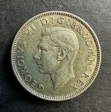 1942 England George VI Silver Florin Two Shillings 0.5 Fine KM#855
