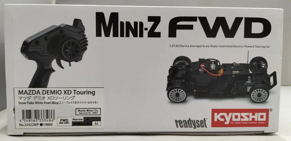KYOSHO Mazda Demio XD Mini-Z FWD White Pearl Readyset RC Car 32422WP - Image 2 of 4