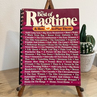 Vintage Best of Ragtime How to Play Them Scott Joplin Piano Songbook 1973