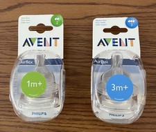 New Sealed Cases Bottle Nipples AVENT PHILIPS 2 SLOW 1M 2 MED Flow 3M 4